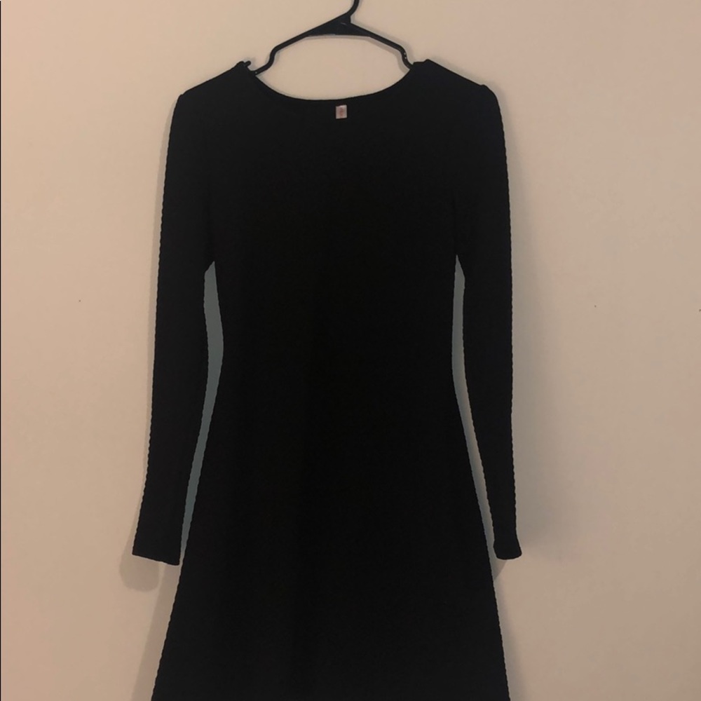Long sleeve black dress